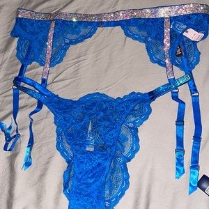 Victoria secret laced garter and pantie set.